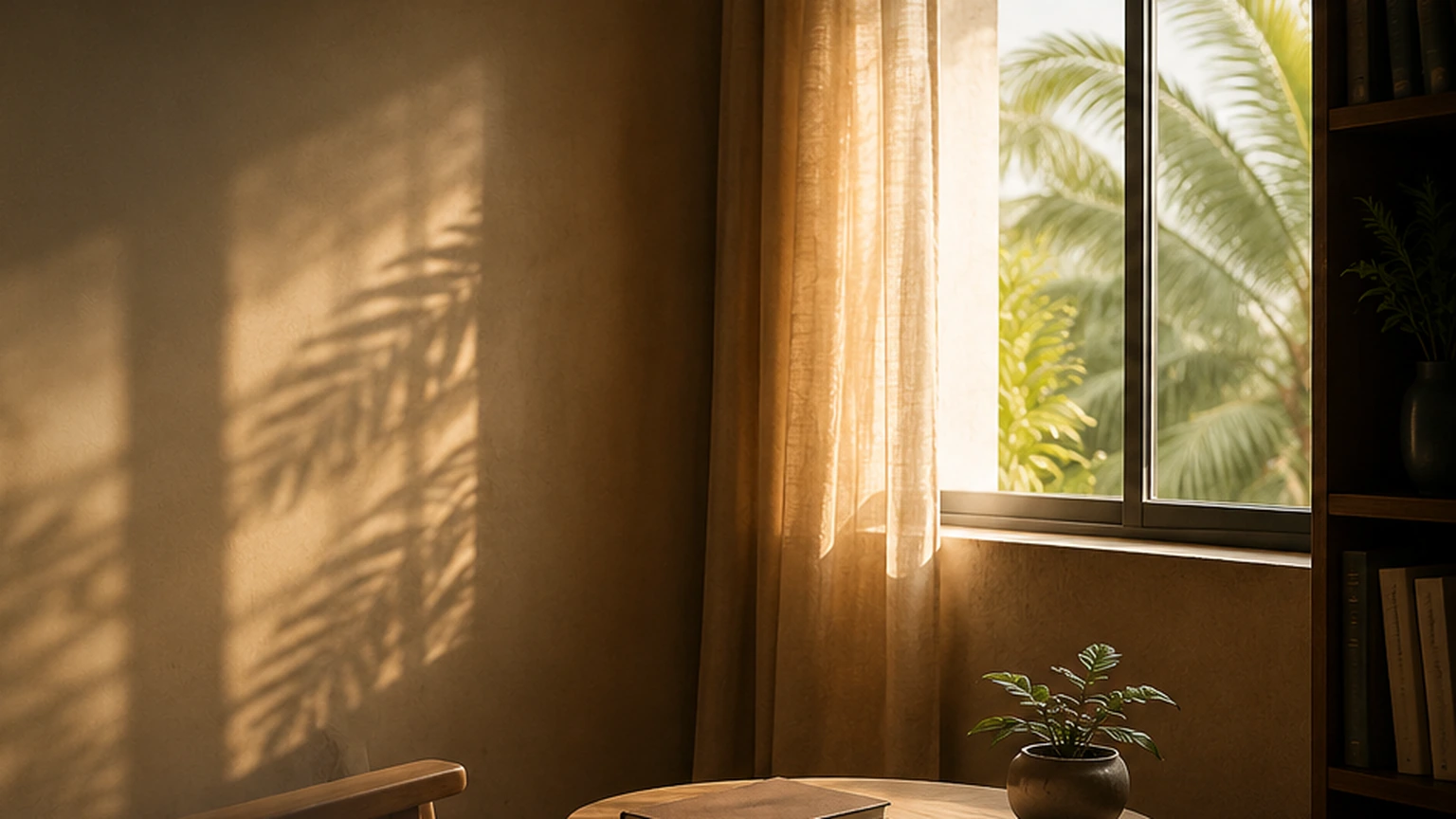 A quiet room with natural light